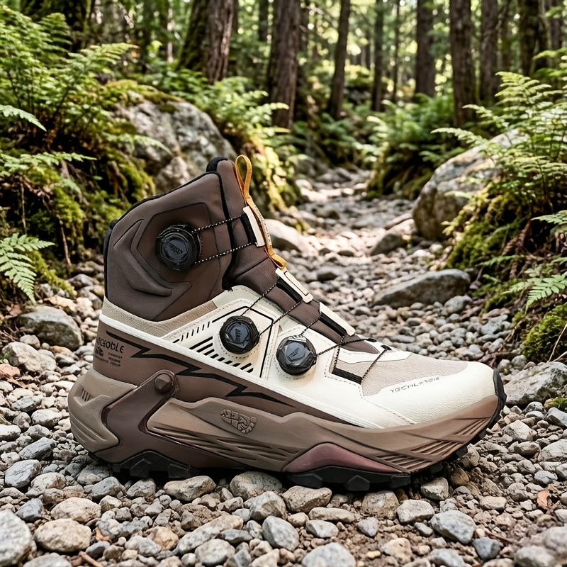 [Sneakers] Men'S Outdoor Shoes Boots Anti-Slip Shock Absorption Mid-High Cut Casual Shoes Comfortable Trail Running Shoes Fashion Sports Running Shoes Men Shoes