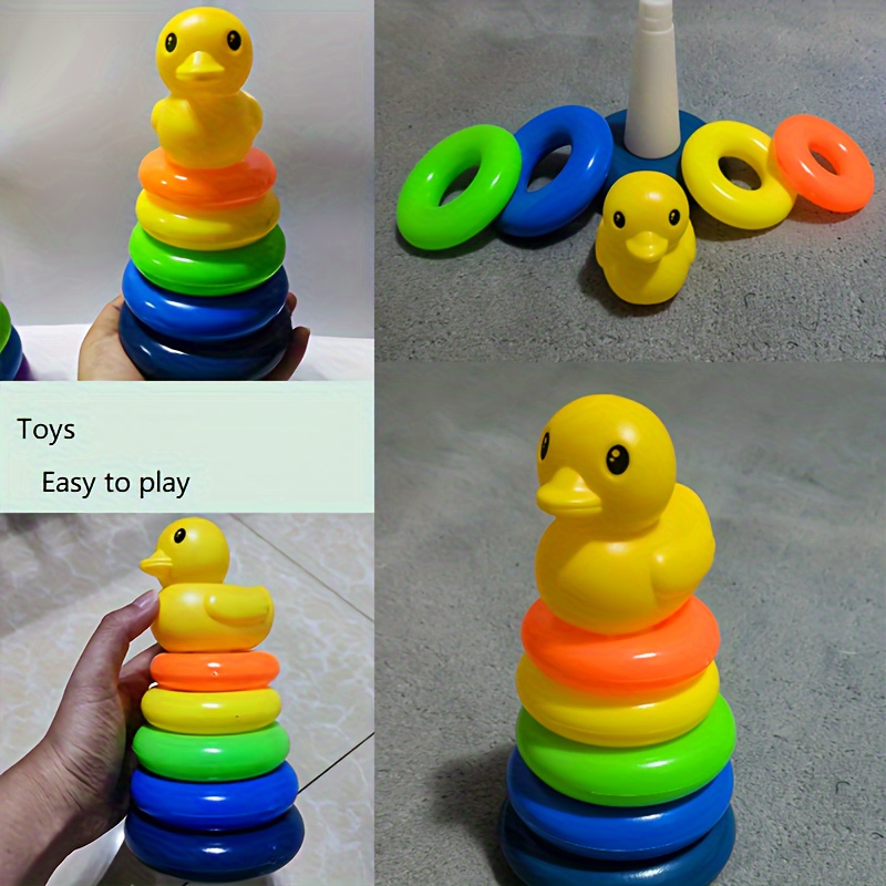 

Baby Toy, Classic Roly-poly Ring Stacking Toy For Infants And Toddlers Rainbow Circle Kindergarten Gift Set Circle Folding