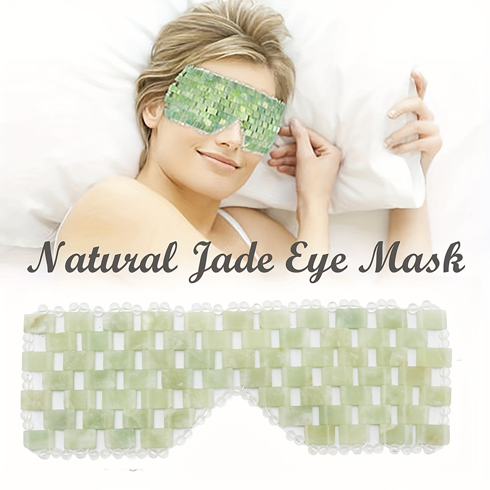 

1pc, Jade Eye Mask, Cooling & Heating Facial Beauty Tool, Jade Massaging Eye Patch, Relaxing Spa Care For Puffy Eyes