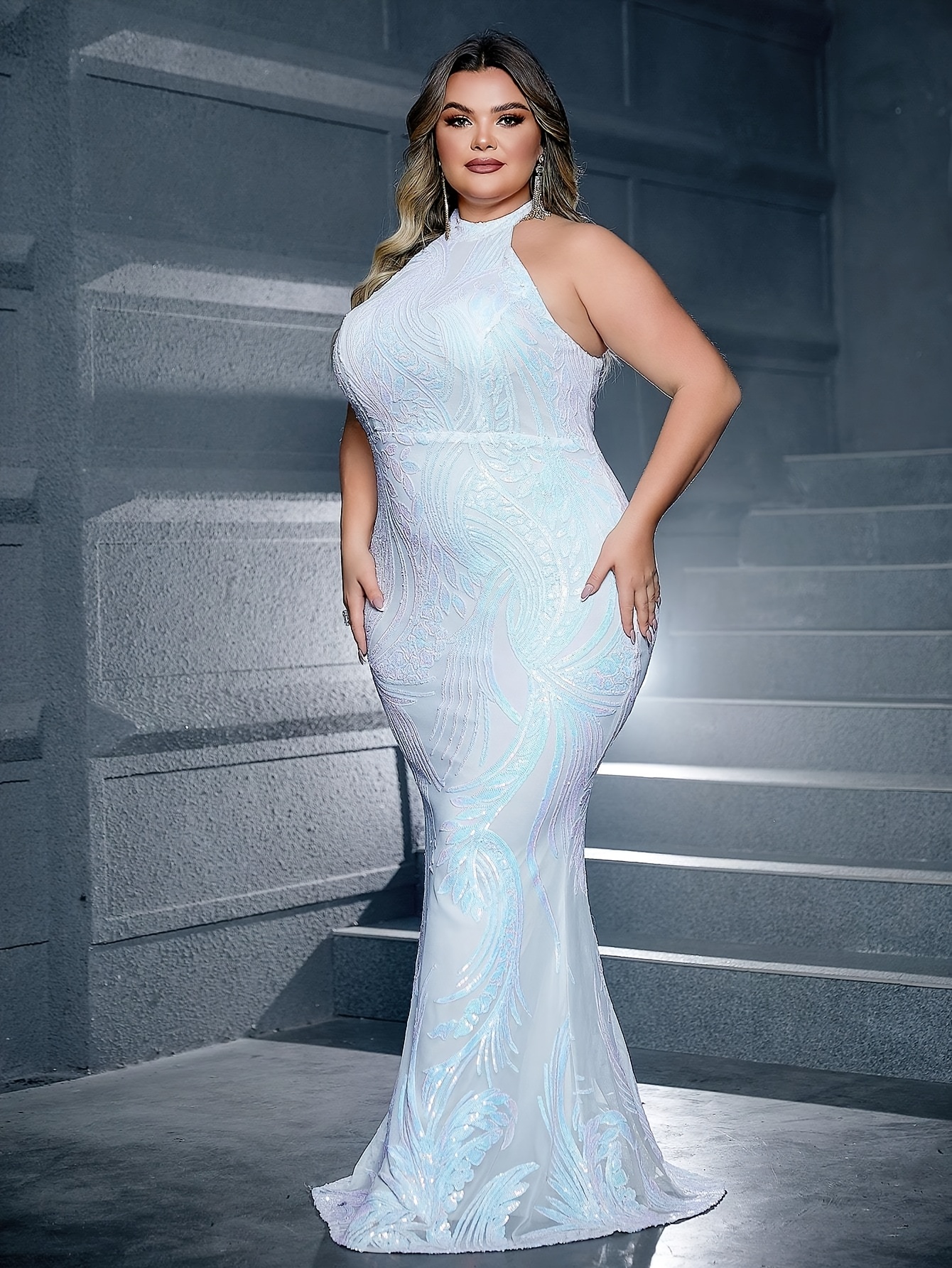 plus size white halter dress Vestido Midi Mara Corset Halter - Blanco