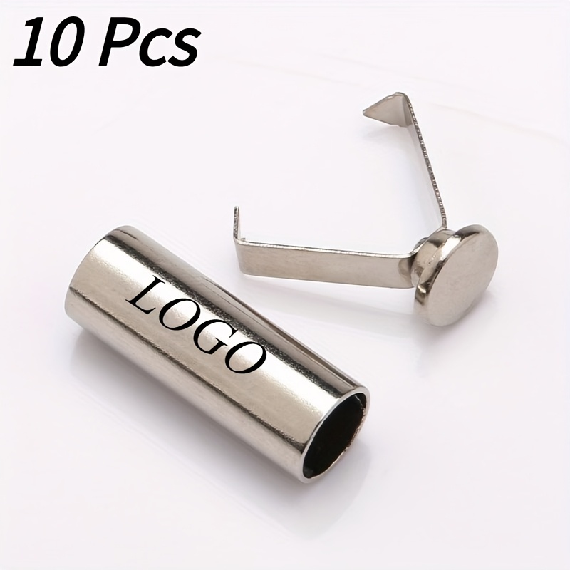 TEMU Set da 10 pezzi di chiusure metalliche personalizzabili con incisione laser, fermacavo a campana in metallo, fibbie per accessori di