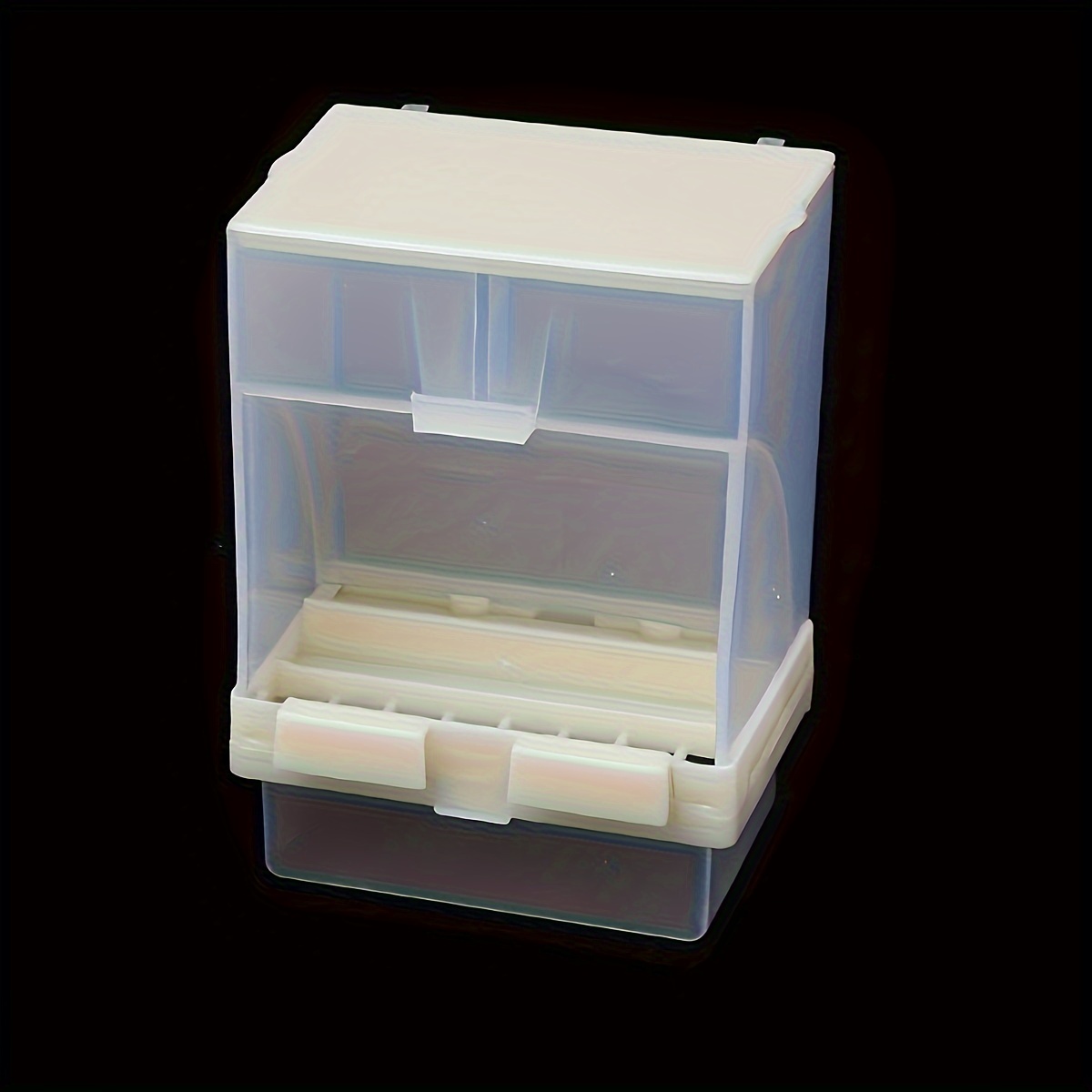 Image of 1pc Automatic Parrot Feeder - , Durable Pvc Bird Food Dispenser For Cockatiels & Small Birds With Clear Viewing Panels, Bird Feeders For Outside