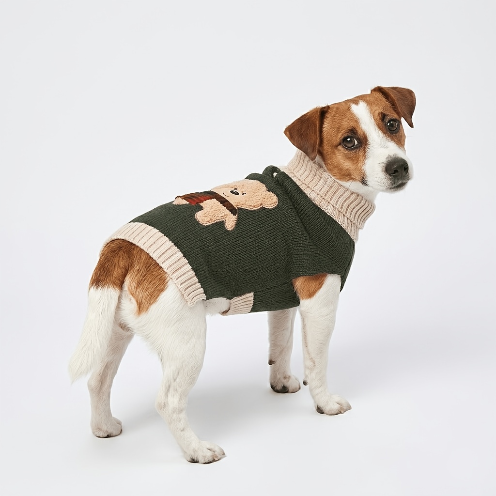 TEMU Christmas Sweater Pet Pullover Jumper Cat Apparel Winter Dog Hoodie Sweatshirts Warm Dog Sweatshirt Dog Clothes For Dogs Boy Girl Coat Clothing