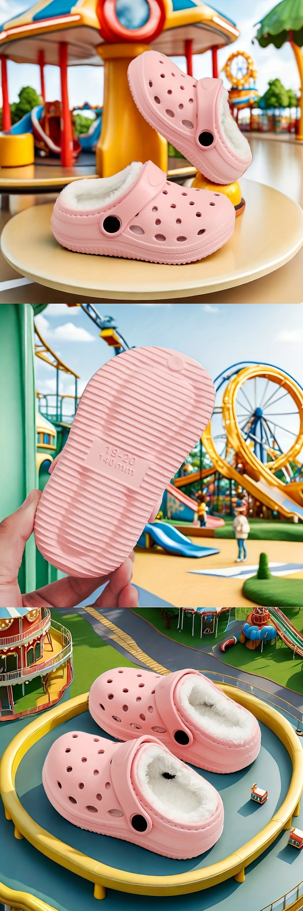 Youngsters's Slippers Unisex 2025 Trendy Fleece-Lined Warm Non-Slip Soft Cartoon Clogs for Home