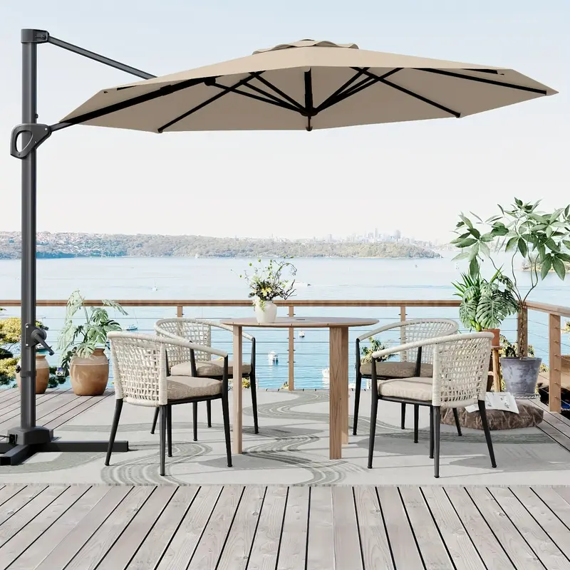 10ft outdoor cantilever umbrella patio umbrella base - Temu 10ft outdoor cantilever umbrella patio umbrella base - Temu