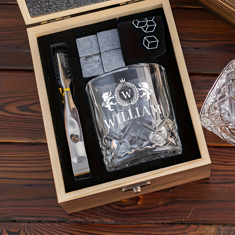 E-shop Personalisiertes Gravur-Whiskeyglas, ideal für den Heimgebrauch, perfektes Geschenk für Trauzeugen Männer, geeignet für Hochzeiten, Jubiläen,