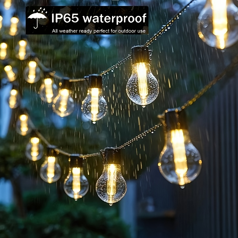 8 mode high brightness solar edison bulb string lights outdoor vintage light strings outdoor ambient lighting camping tent lights outdoor ip65 made of pet material suitable for camping home garden holiday christmas and party decorations