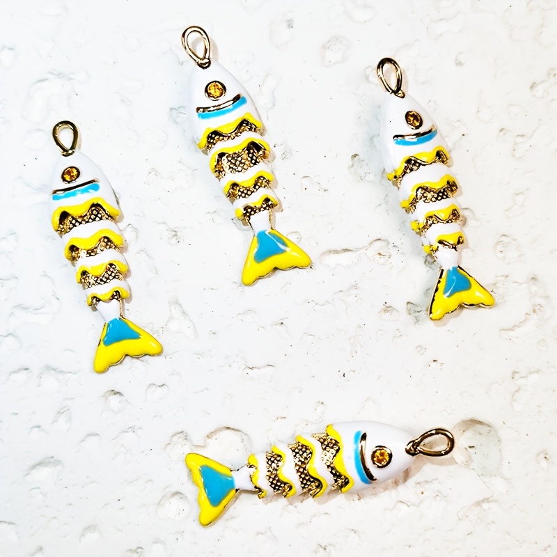 Brass and Enamel Small Fish Pendant Necklace — Minimalist Gift