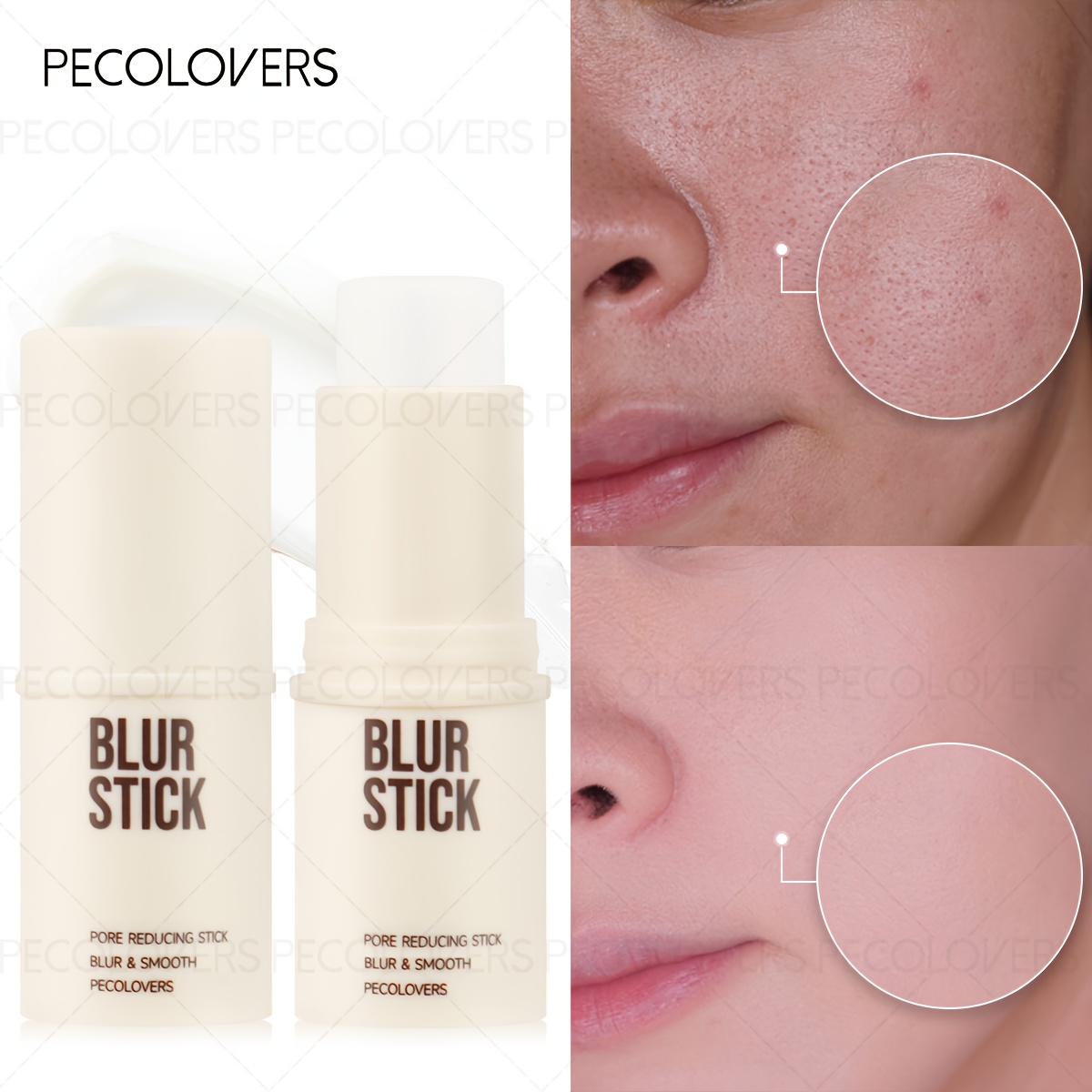1pc Long-lasting Moisturizing Invisible Pore Stick, Soft Texture, Invisible Pores, Easy To Apply, Non-sticky, Suitable For Types