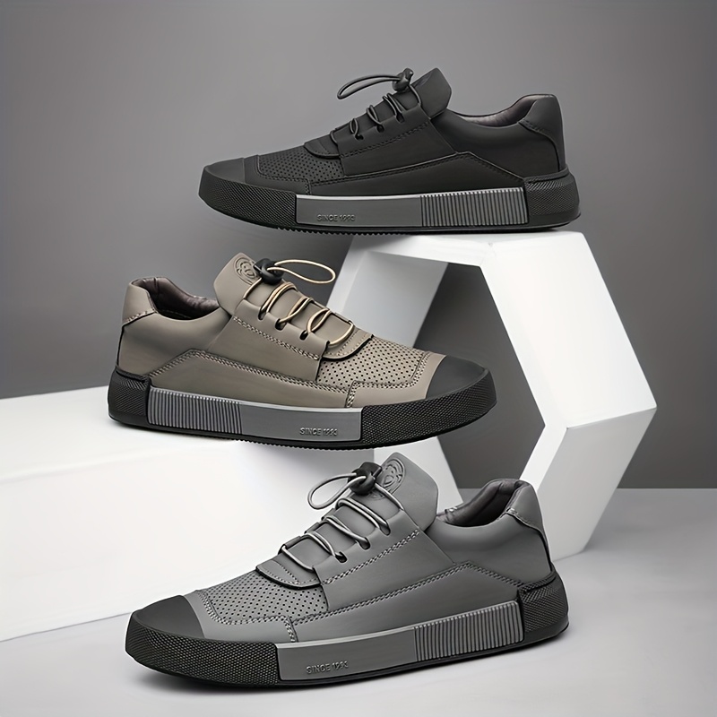 CLOHOO Brand Men'S Shoes with Rubber Soles, Stylish Sports Casual Shoes, Street-Style Skate Shoes, Popular New Breathable Soft-Soled Comfortable Men'S Shoes, Youth British Style Men'S Footwear