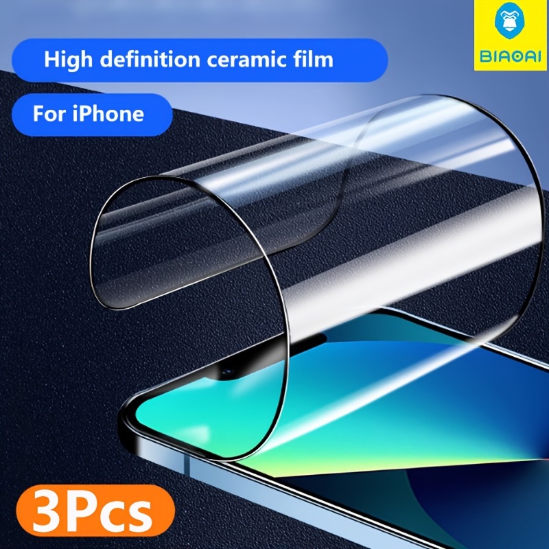 

3pcs For Soft Ceramic Film 13 11 12 14 15 Promax 15/14plus Hd Screen Protector (not Glass)