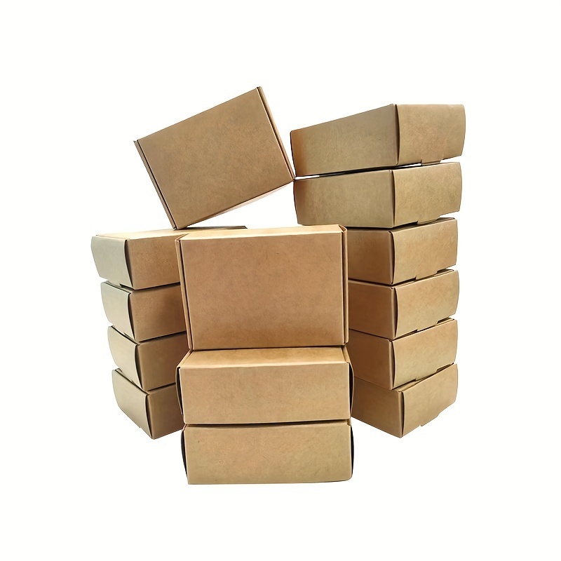 

30/50pcs Kraft Gift Boxes, Bridesmaid Proposal Boxes, Cupcake Boxes, Crafting Gift Boxes, Paper Gift Cardboard Boxes With Lids For Small Business Supplies