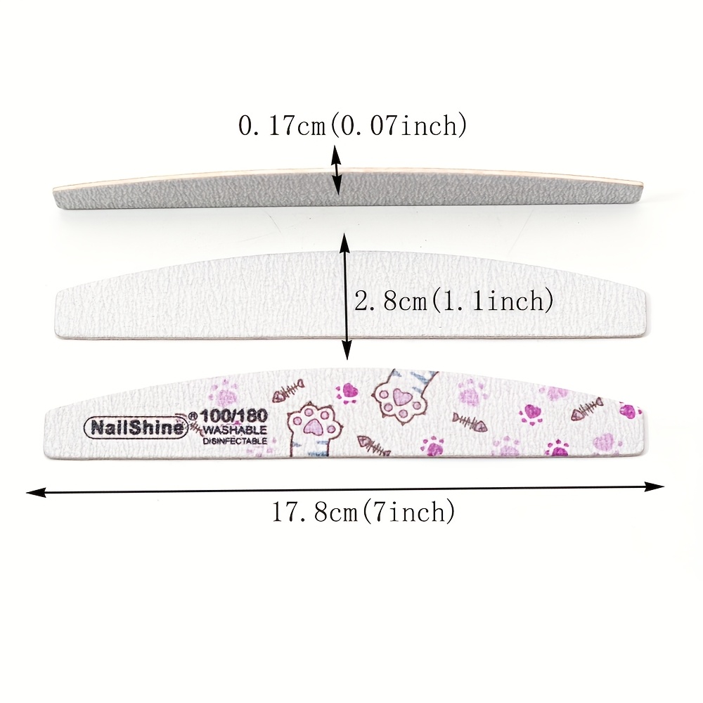 5pcs Wood Nail Files Bulk Emery Board Set