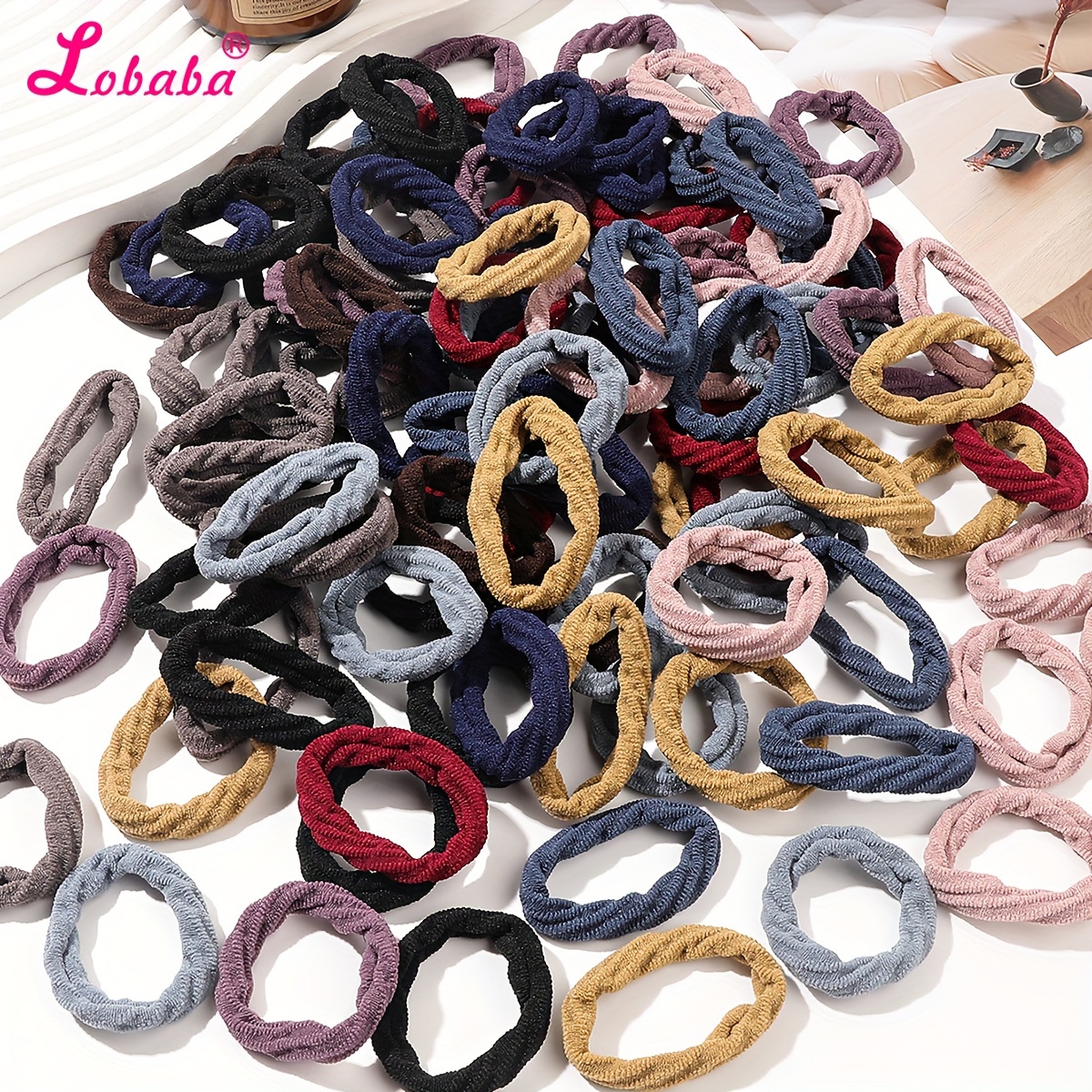 

Lobaba -pack Hair Ties Set - High , Quality Fabric Hair Bands, Minimalist Style, Solid Color, Scrunchies For Women, Suitable For 14+ Years