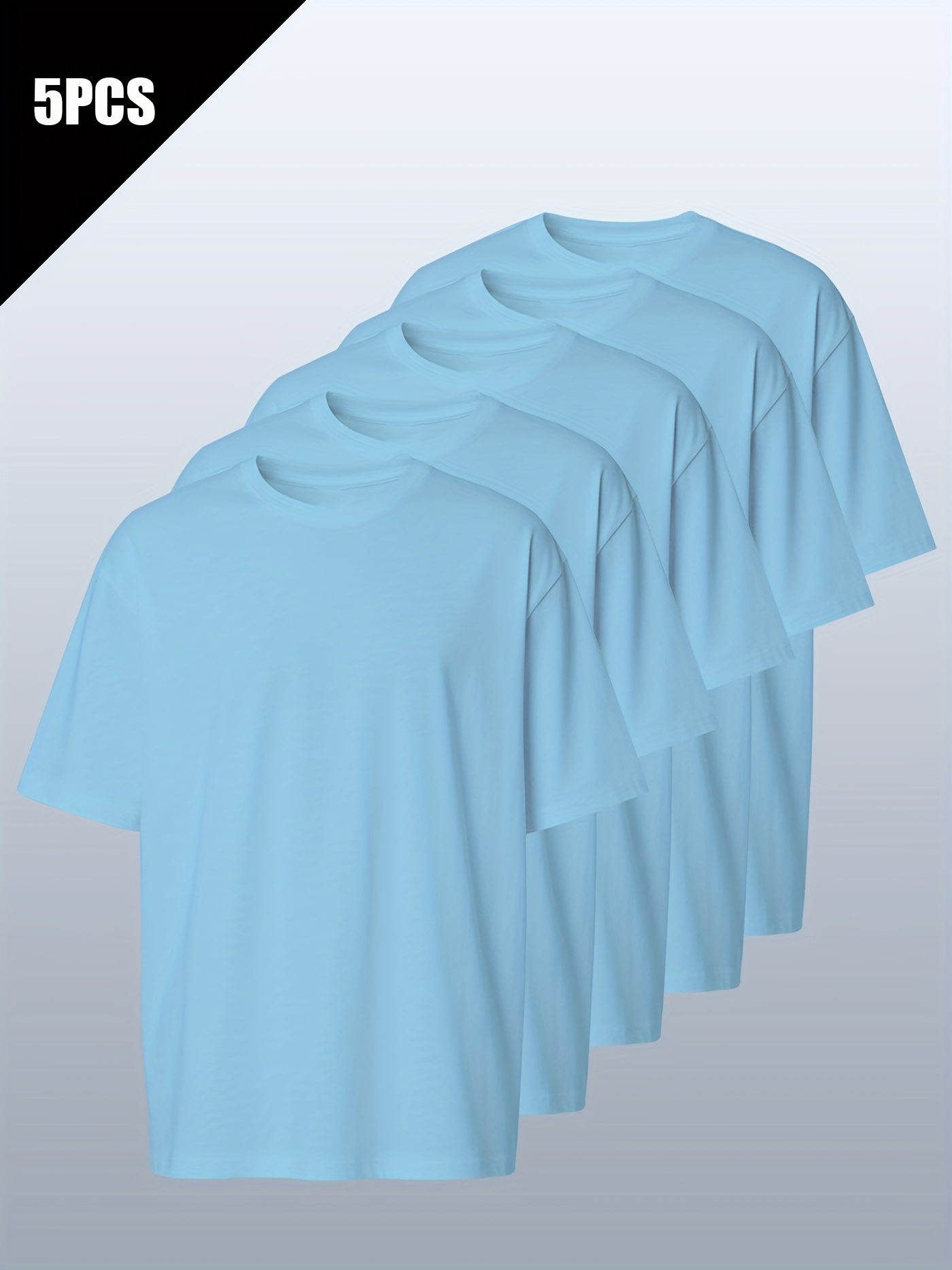 mens solid color multi color five piece quick   t shirt breathable and moisture wicking short sleeve gym wear lightweight and comfortable multifunctional sports clothing   in multiple colors brick   green royal blue