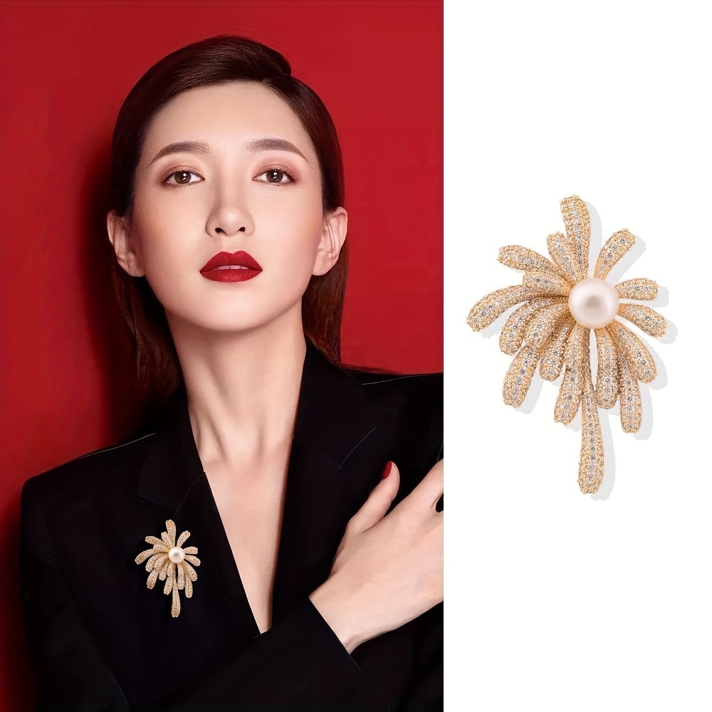 

Bloom Beautiful Temperament Versatile Brooch Fireworks Suit Coat With Jewelry Senior Pin Corsage Accessories