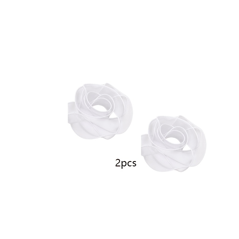 TEMU 2 Rolls Of White Sheer Tulle Ribbon, Elegant Transparent Plastic Craft Ribbon, Suitable For Wedding, Birthday, Valentine's Day, Easter, Mother's