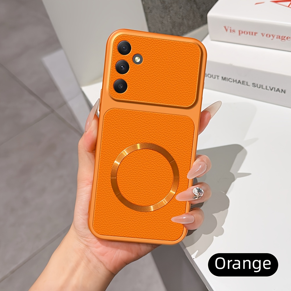 TEMU Чохол для телефону: Чохол із штучної шкіри: Підходить для for Samsung for Galaxy A35 5G, A34 5G, з вбудованою магнітною функцією притягання,