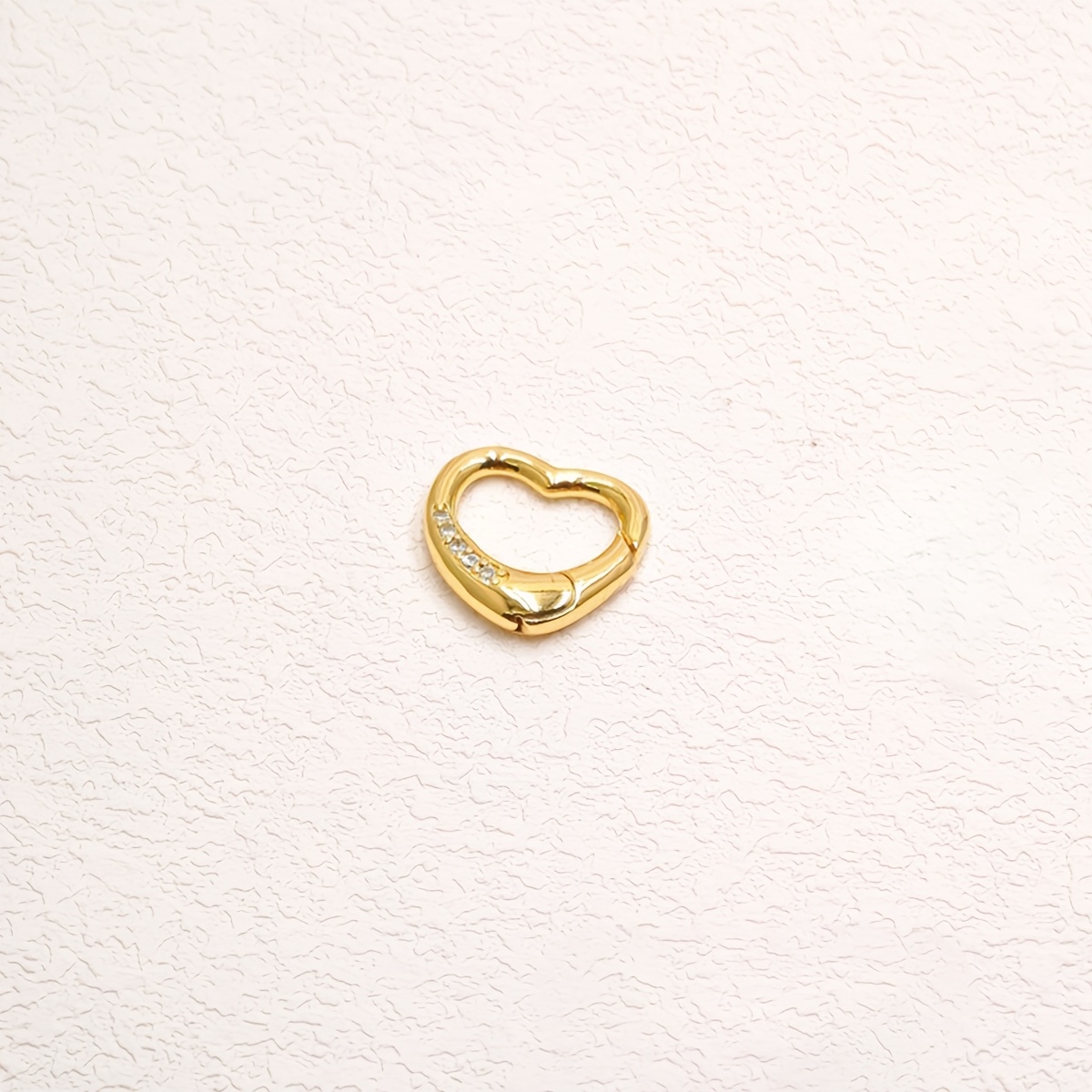 TEMU 1pc Copper Plated Color-retaining Heart-shaped Clasp, Suitable For Making, Multi-functional Locking Clasp For Bracelets, Necklaces, And