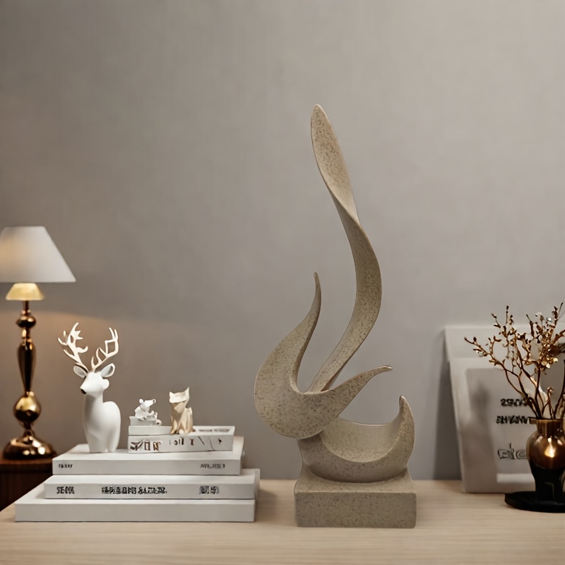 Contemporary And Minimalist Home Decor Crafted from Resin, Showcasing Abstract Geometric Designs, Ideal for Showcasing in Different Settings Like The Living Room'S TV Stand. It Can Also Serve As Decoration for Halloween And Christmas