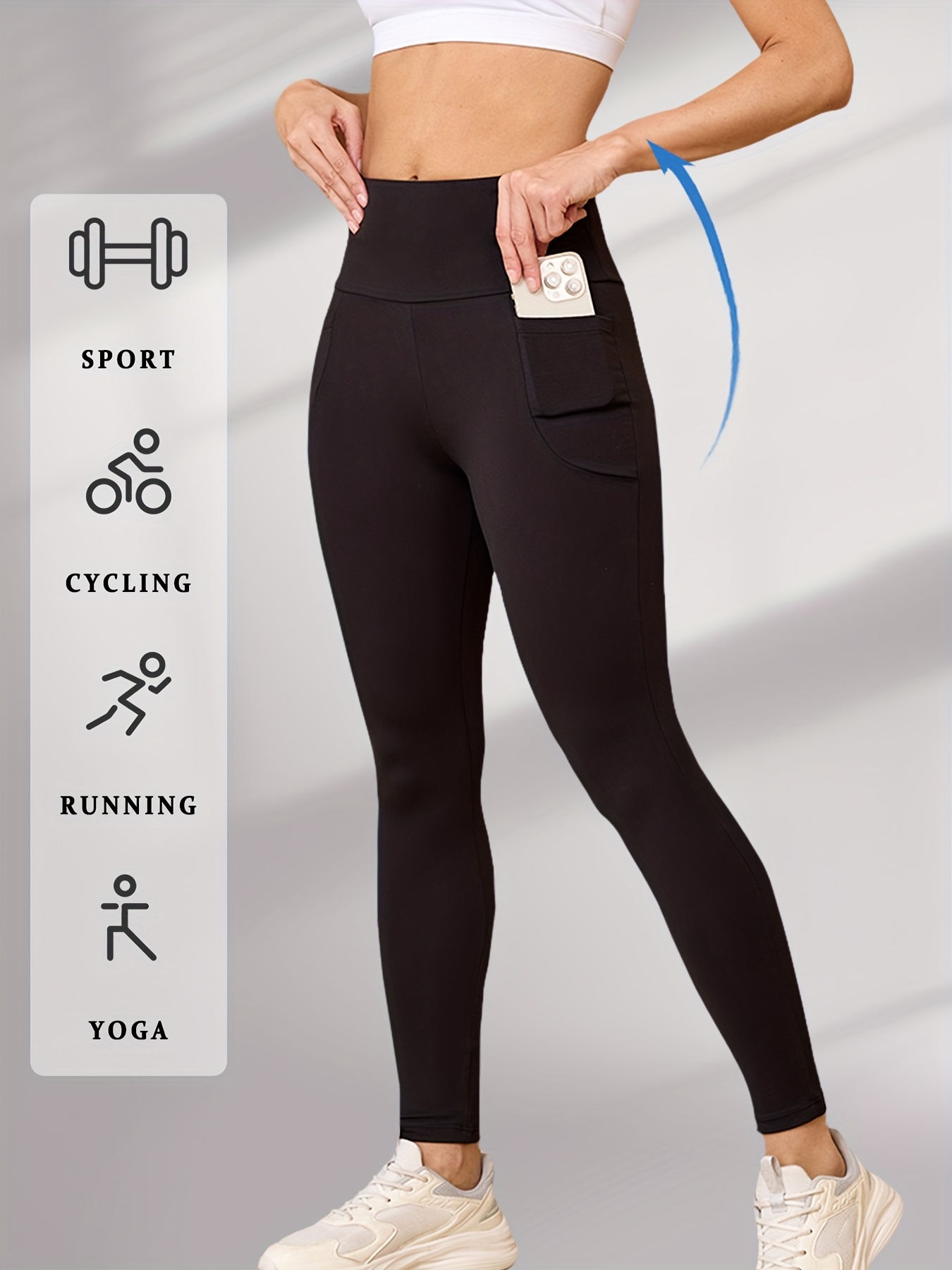 super soft leggings with pockets for women high waisted tummy control workout yoga running pants leggings