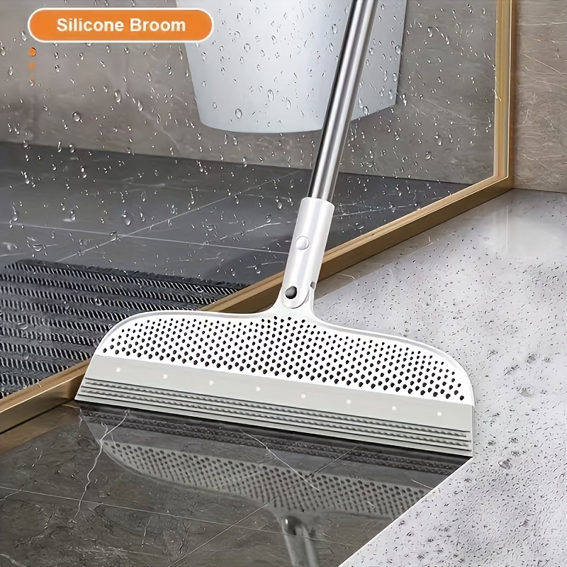 TEMU Floor Scraper, Bathroom Floor Scraper, Window Cleaning Machine, Washing Machine, Bed, Floor, Glass, Tiles, Windows, Bathroom, Removes Water,