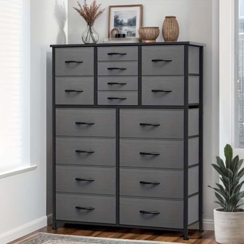 

Modfusion Elegant Gray Dresser, Furniture For Tv, Clothes & Bedroom