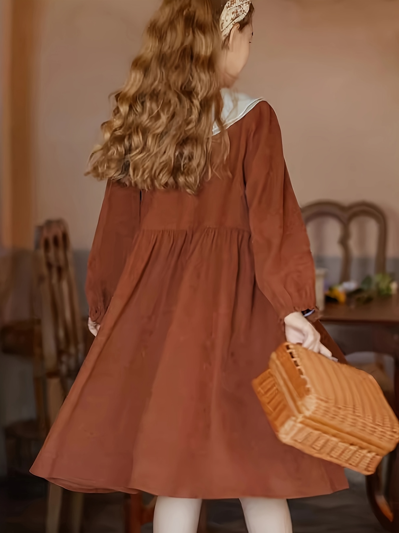 brown dress girl Dreamer Girl Backless Maxi Dress Brown Size XL main image 0