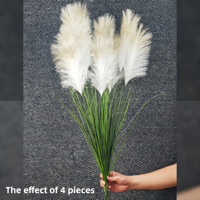 Of 3 Bundles: 9 Artificial Reed Stems, No Maintenance Required, Evergreen All Year Round. No Watering Or Sunlight Needed, With Look! For Floor Decor In Gardens And Living Rooms