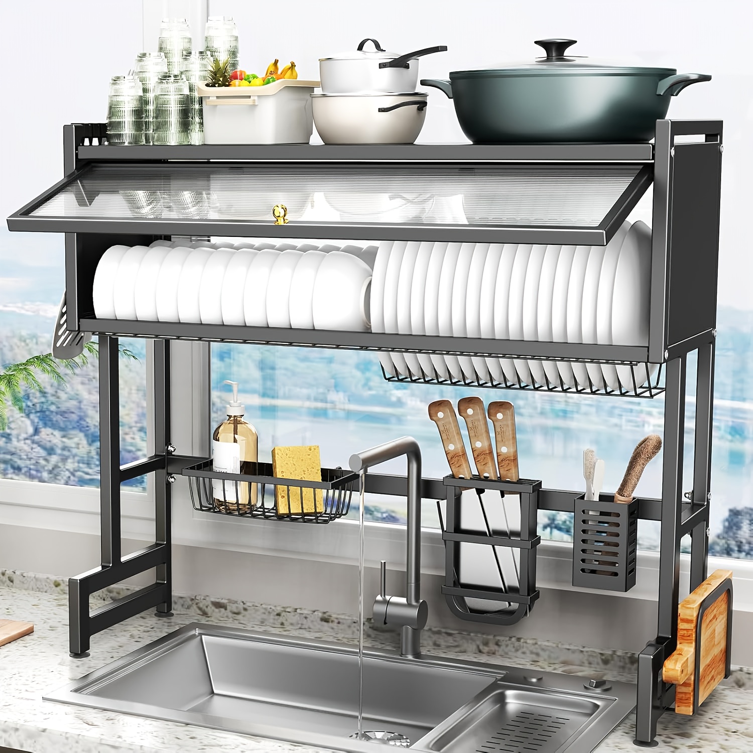 bodenvase modern dekorieren HARMONY maxi graphit mit Struktur H 97 |140| 180 cm Bar & Cocktail Service