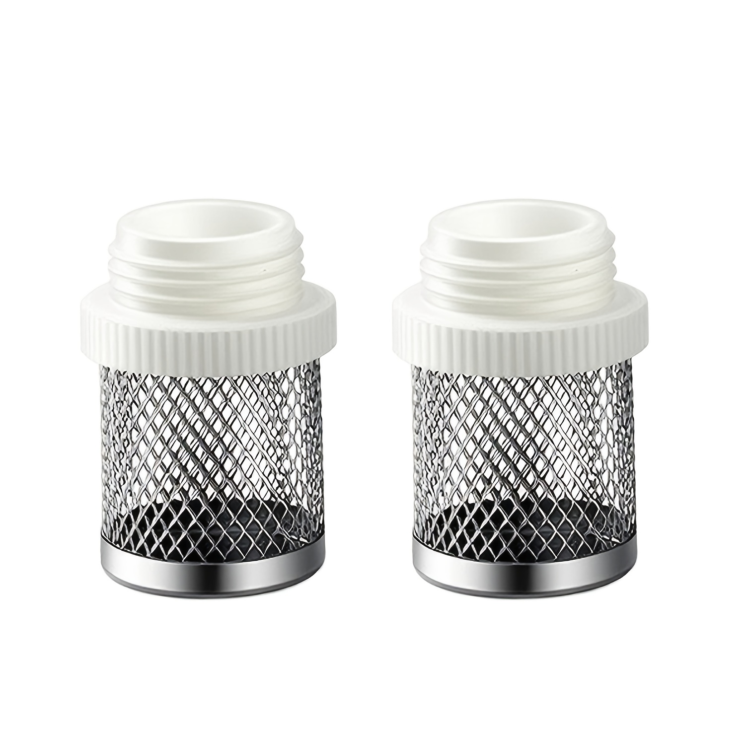 TEMU 2pcs Water Pipe Joint Anti-clogging Filter Head-1/2" Threaded, Stainless Steel Filter Screen, Fish Tank Water Pump Inlet Filter, Water Pipe