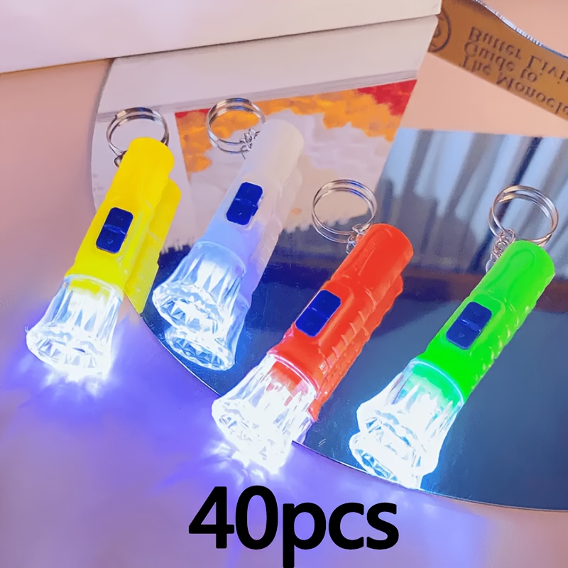 TEMU 40pcs!! Mini Flashlights, Emergency Flashlights, Colors, Small Portable Flashlights, Novelty Holiday Gifts, Christmas Gifts, New Year Holiday