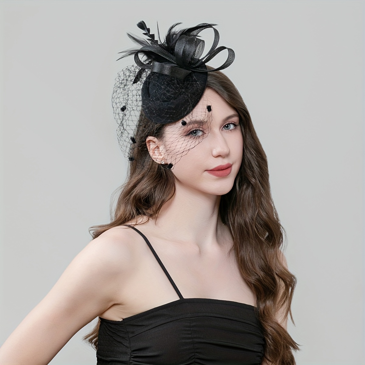 Derby Hat Veil Mesh 1pc Fascinator Hat For Tea Party Halloween 1920s Birthday Horse Racing Wedding Hat Church Hat With Clip