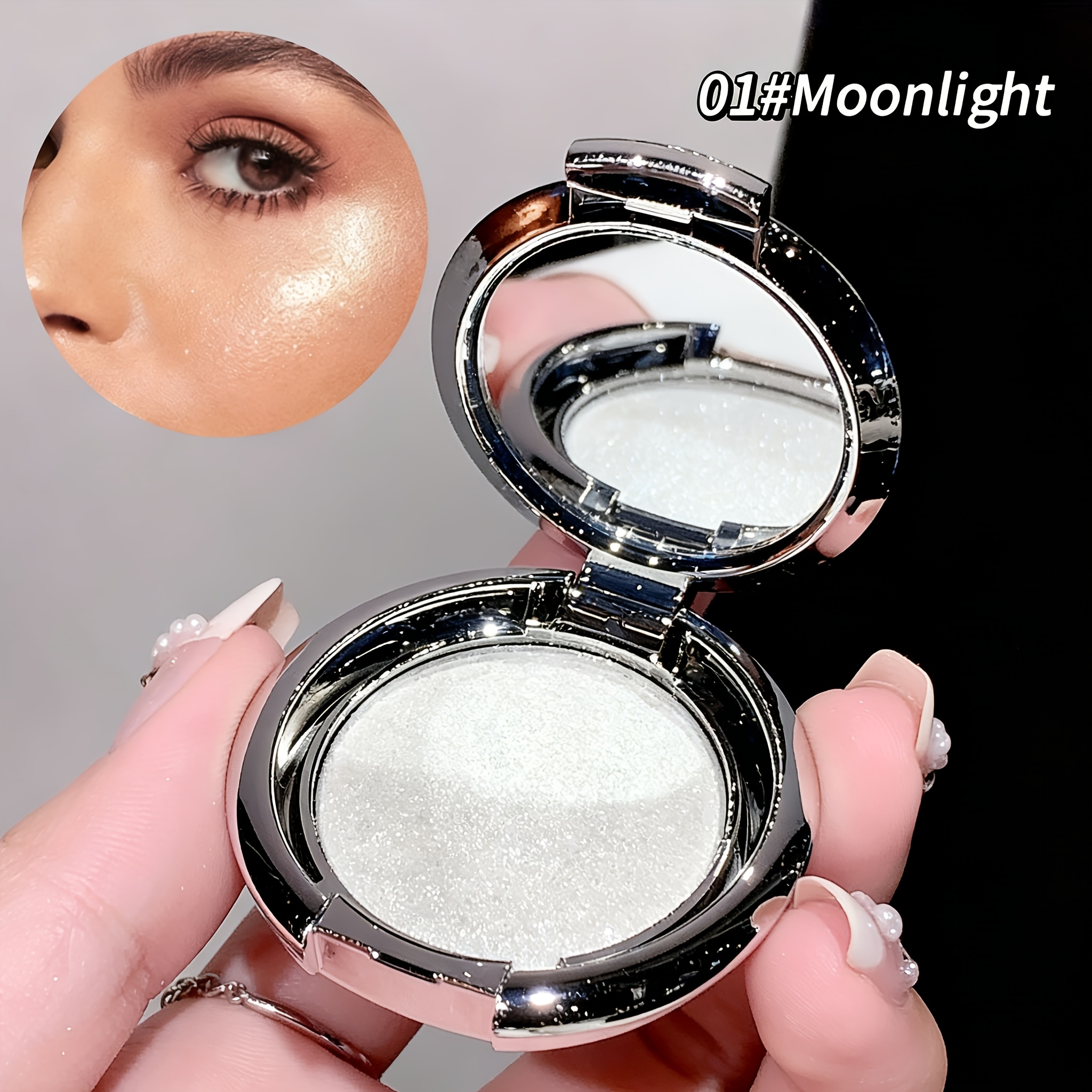 Långvarig, Högglansig Skimmer, Stjärnljus Spräcklig Diamant Highlighter, Uppstramande Ansiktskonturer, Stark Färg, Highlighter Makeup Ansikte Och Kropp Skimmer, Ansiktskontur Uppstramande Makeup