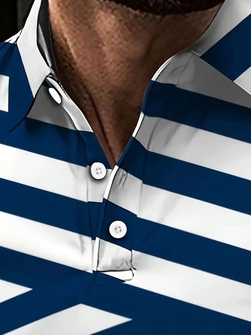mens striped golf lapel for summer details 2