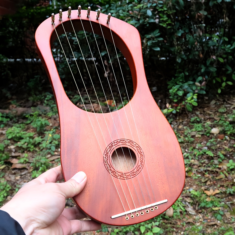 Kit Lira Fai Da Te A Forma Di Luna &ndash; 7 Corde In Ottone, Legno Di Tiglio, Chiave Di Accordatura Inclusa, Strumento Musicale Da Dipingere