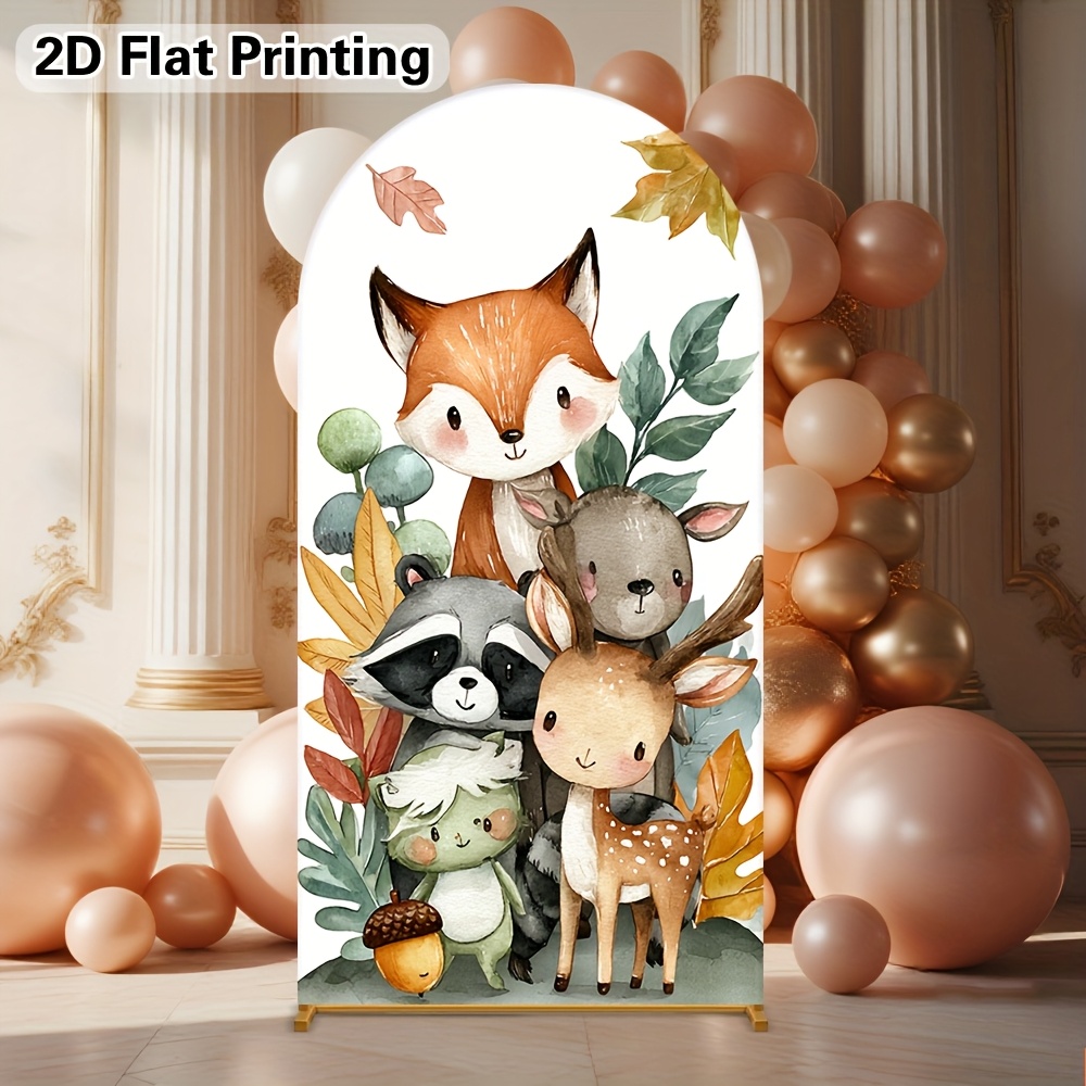 2d plat, décoration de fête   animaux mignons de   pour thanksgiving - 1 pièce;   en tissu réutilisable pour anniversaire, mariage,  ; pas délectricité  ; installation facile; intérieur/extérieur; matériau durable; couverture  /porte étirable 2d plat;