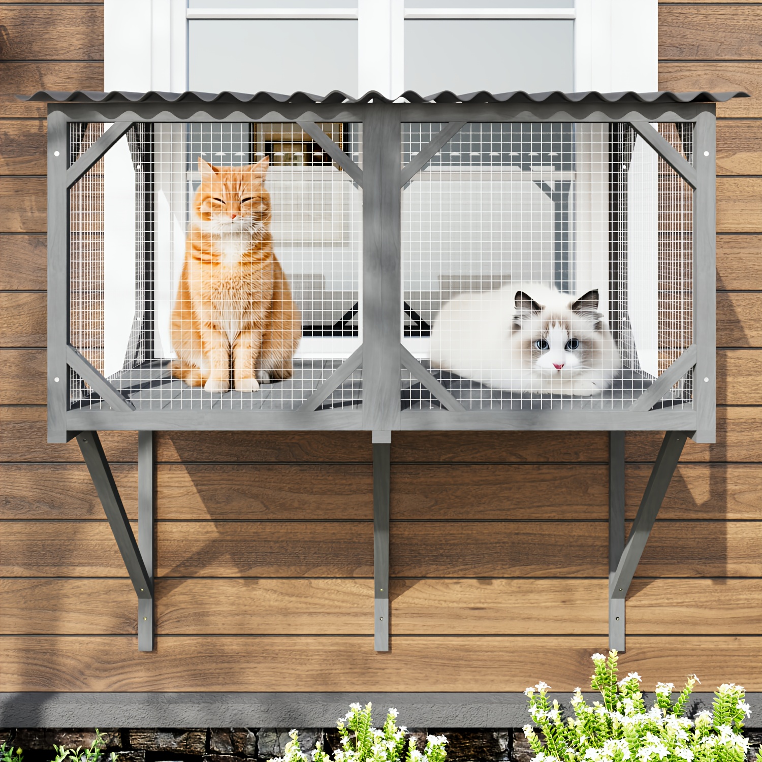 Insulated Cat Window Basket Outdoor Cat Window Box Large Cats