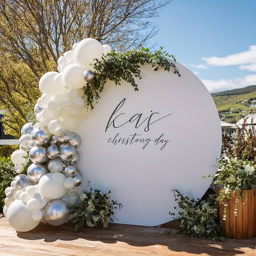 1pc elegant white round arch wrinkle resistant elastic spandex durable 5 9 6 6 7 3ft indoor outdoor party decorations for weddings birthdays anniversaries christmas valentines day thanksgiving