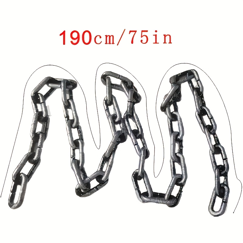 TEMU Halloween Plastic Chain, Outdoor Festival Decorations, Spooky Additions For Doorway Props, Fake Chain Links, Suitable For Decorating A Spooky
