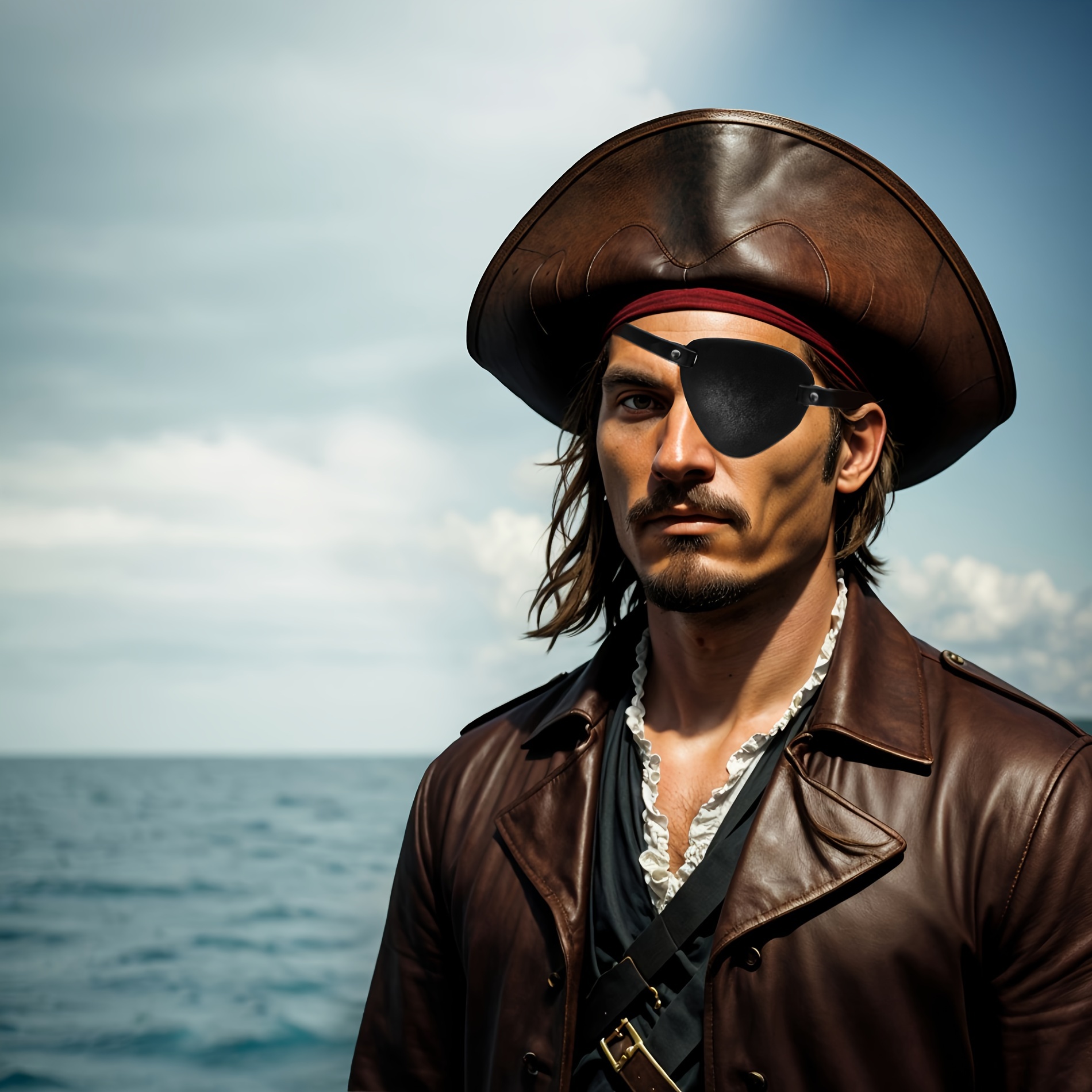 Pirate Eye Patches For Adults Retro PU Leather Eye Patch Retro PU