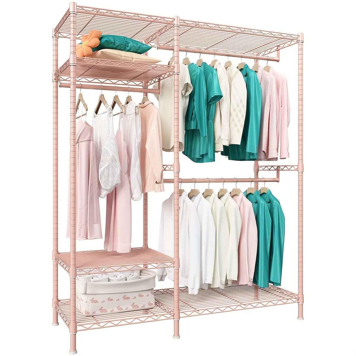 

Clothes 700lbs Clothing Racks For Hanging Clothes Metal Garment Freestanding Closet &, Organization