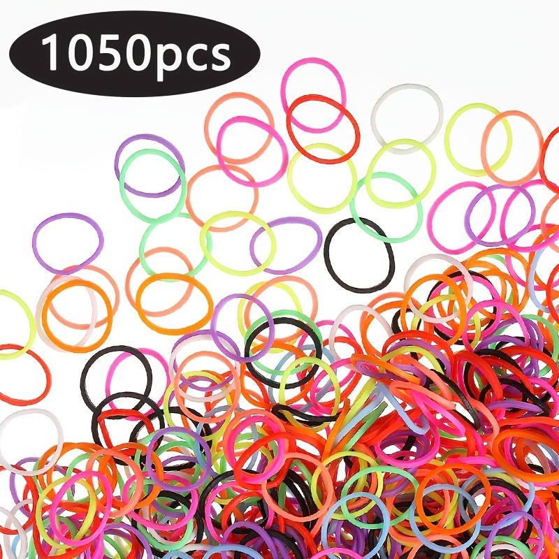 TEMU 1050 High Rubber Bands, Elastic Hair Cords, Hair Loops, Ponytail Ties, Suitable For All Hair Types