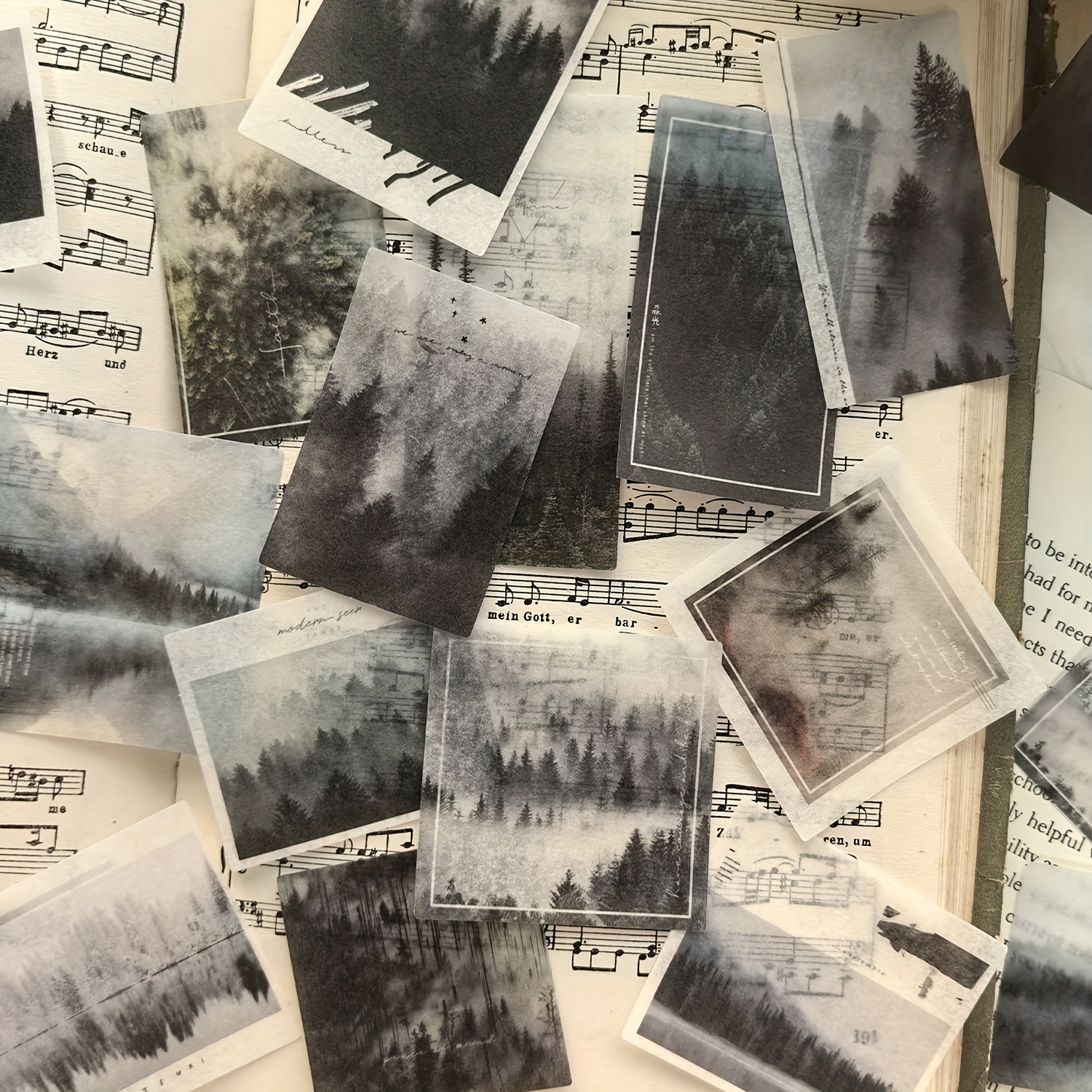E-shop 1 Packung 50 Blatt Misty Forest Kreatives - und Papierdekoration Material Aufkleber