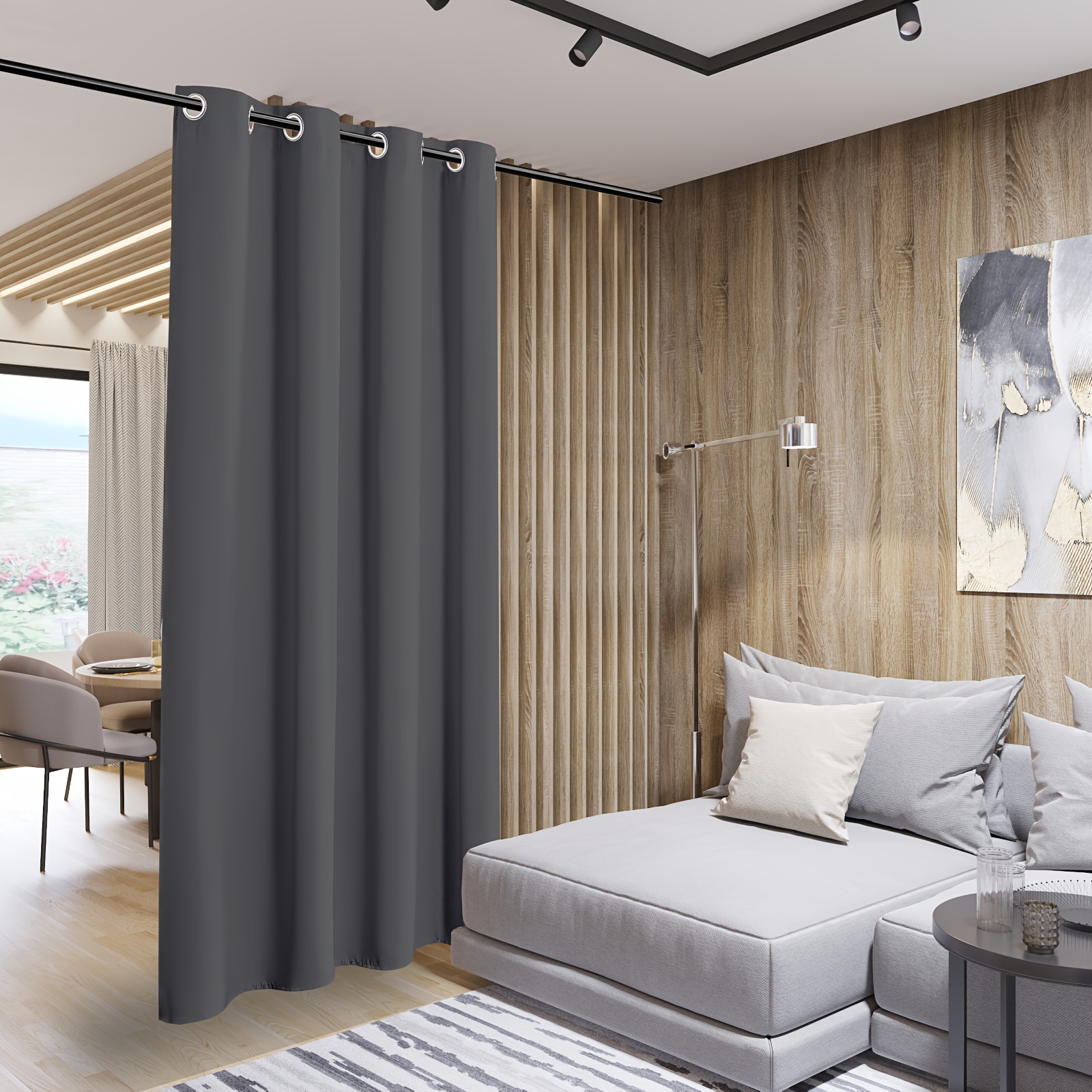 Tenda Oscurante Vision Home Plissettata Grigio – 90x200 Cm – 1 Pannello Con Ganci – 100% Oscuramento