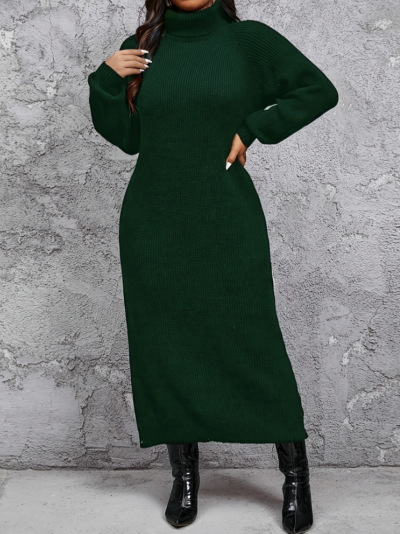 plus size plus size womens elegant high neck dress long - Temu Mauritius