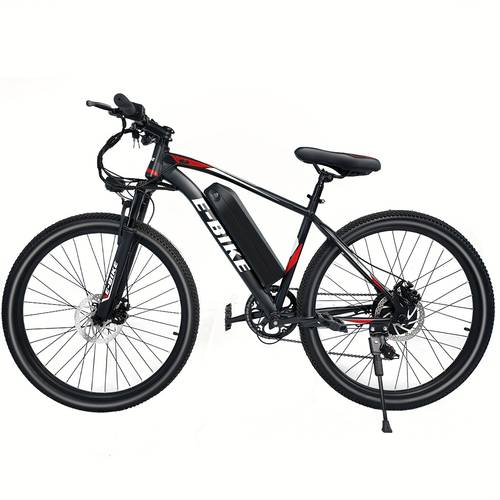 26 electric bike for adults with 500w brushless motor 40miles 20mph commuting electric mountain bike with 360wh removable battery 26 tires and front fork suspension