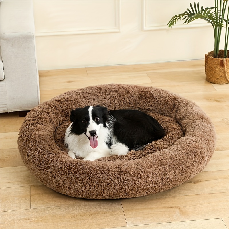 hundebett teddyfell Donut Hundebettbezug Teddy Beige – Wechselbezug main image 1