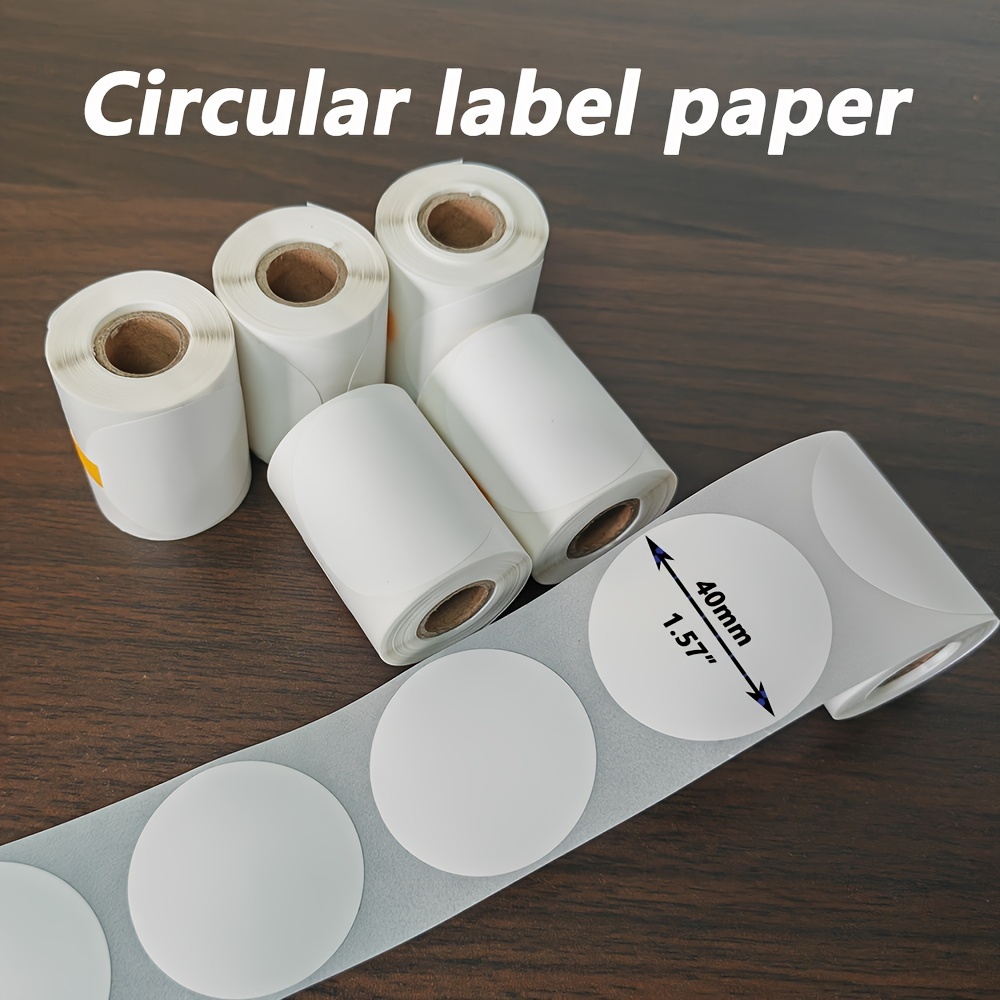 

2 Rolls 1.57" 40mm , Universal /m120//m220 1.57 Round Labels, Labels Round Labels, Diy M220 Labels, Labels, , 100pcs/roll, 2 Rolls; Universal P50/dp23s