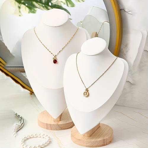 1pc 2pcs 3pcs white wood mannequin neck necklace storage rack pendant storage display stand jewelry store props display
